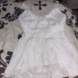 Rebellion White Lace Camisole Top